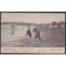 MAR DEL PLATA ANTIGUA TARJETA POSTAL PLAYA BRISTOL